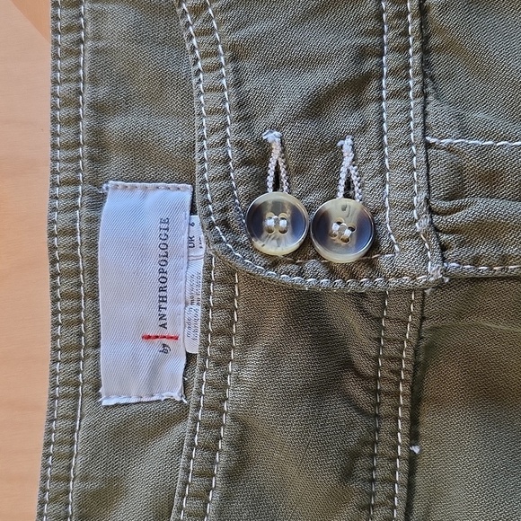 Anthropologie Jackson Army Green Tapered Utility Cargo Pants. Size 2 - Picture 5 of 9